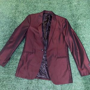 J.Ferrar burgundy blazer jacket
